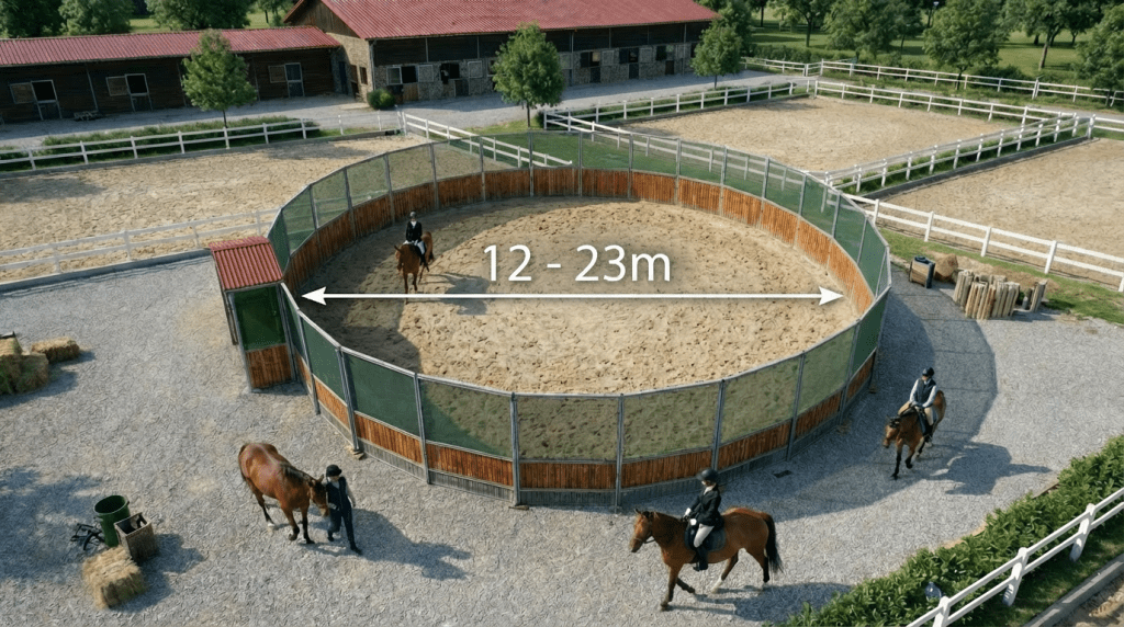 Rundlonge mit Durchmesser 12 bis 23 Meter